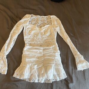 Elegant White Lace Dress